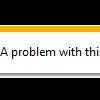 A problem with this web page...