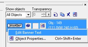 Edit Banner Text