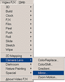 Video F/X Menu